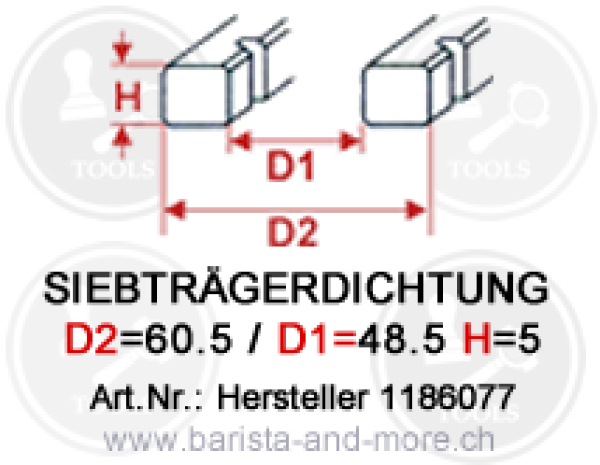 Siebträgerdichtung ø 60.5x48,5x5